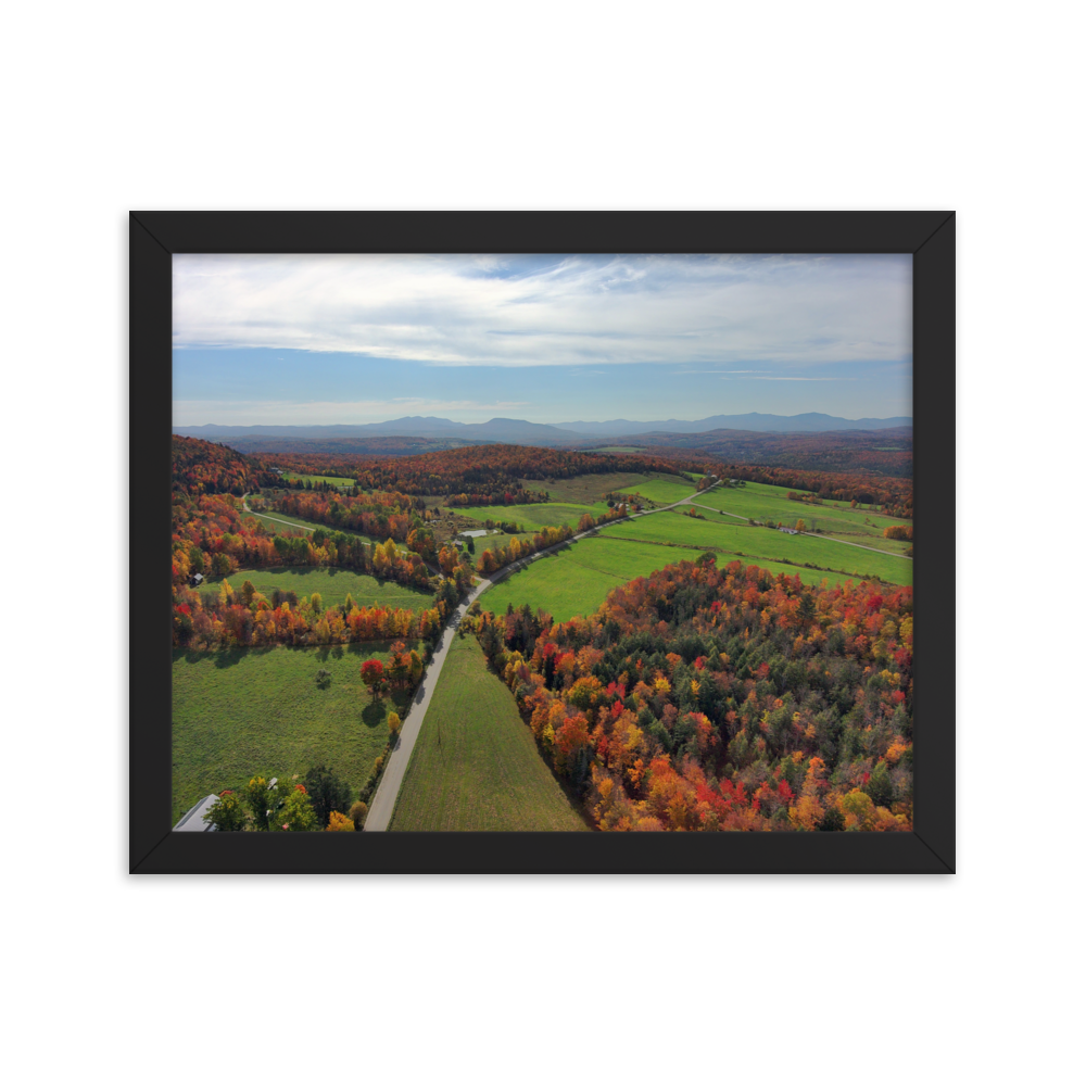 Craftsbury Hills - Framed photo paper poster