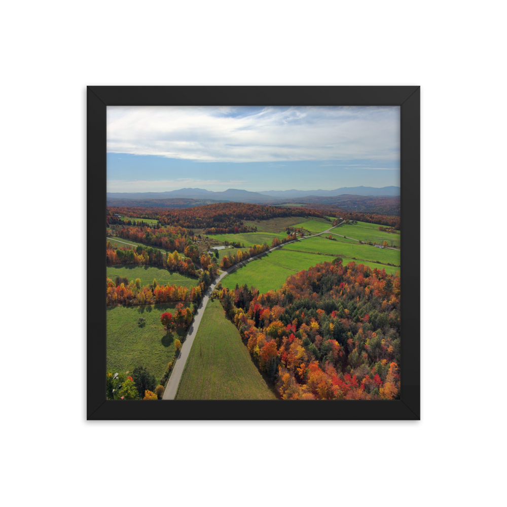 Craftsbury Hills - Framed photo paper poster