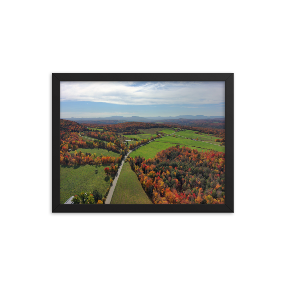 Craftsbury Hills - Framed photo paper poster