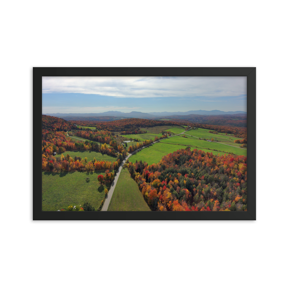 Craftsbury Hills - Framed photo paper poster