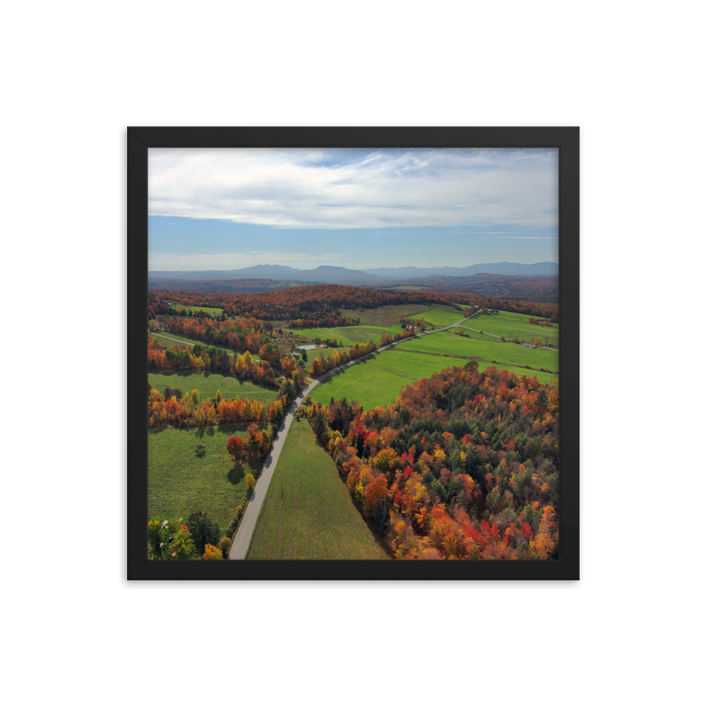 Craftsbury Hills - Framed photo paper poster