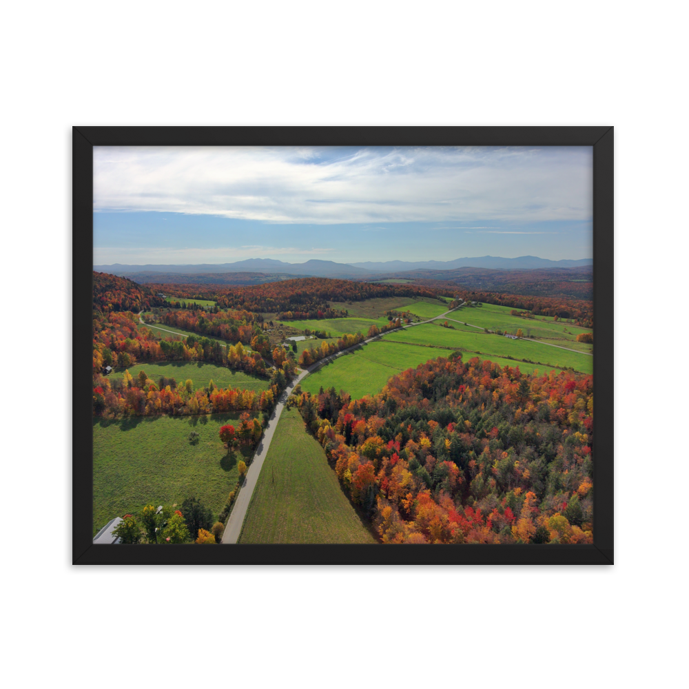 Craftsbury Hills - Framed photo paper poster