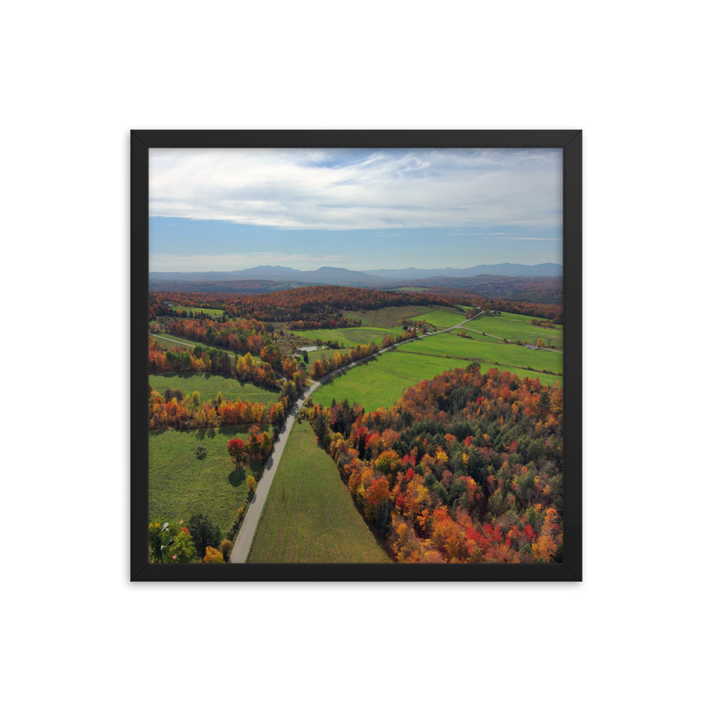 Craftsbury Hills - Framed photo paper poster