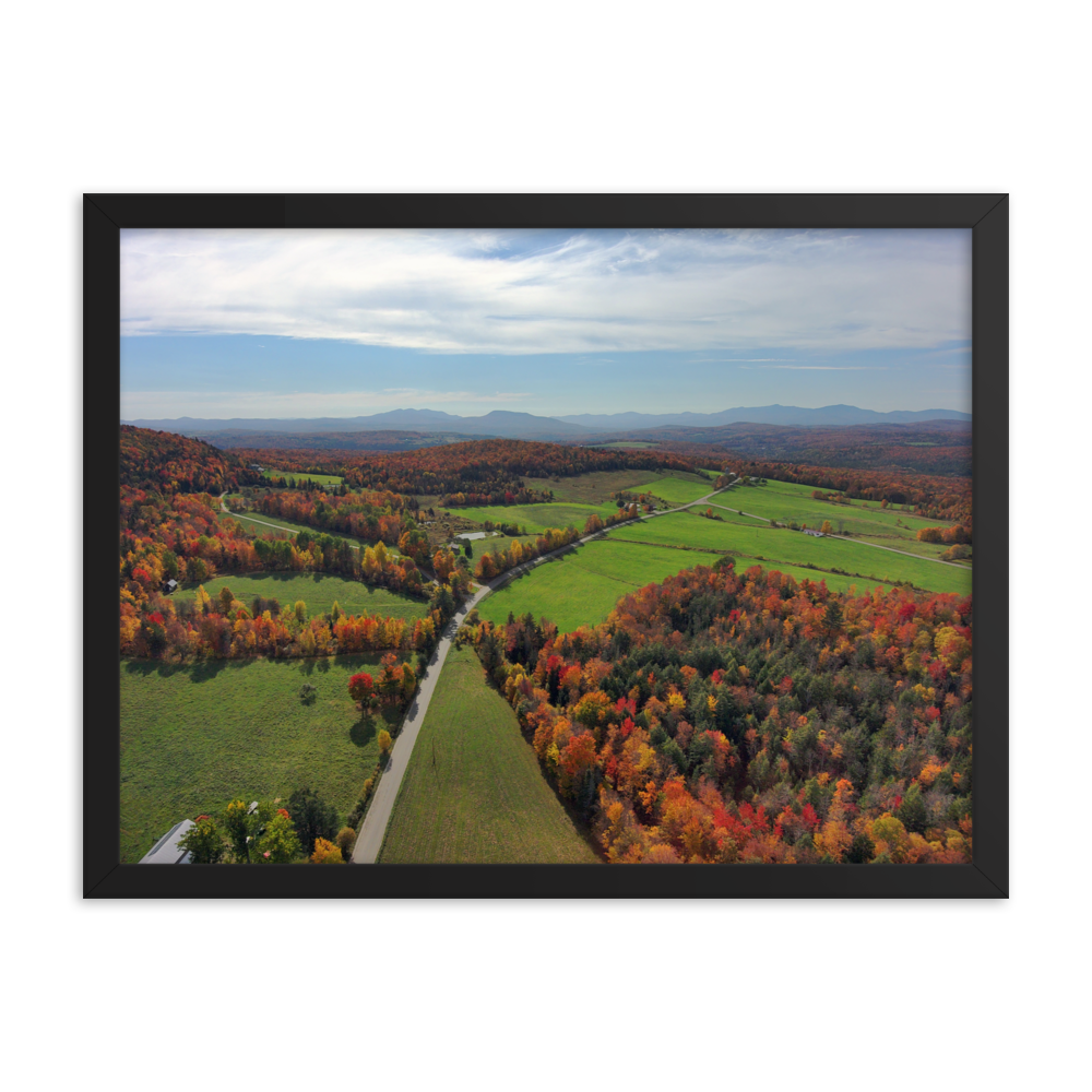 Craftsbury Hills - Framed photo paper poster
