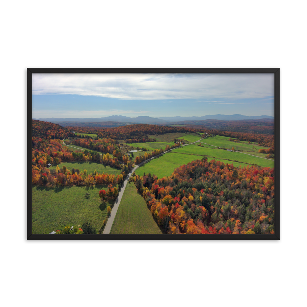 Craftsbury Hills - Framed photo paper poster