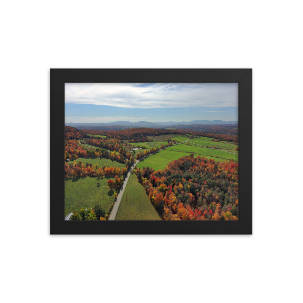 Craftsbury Hills - Framed photo paper poster