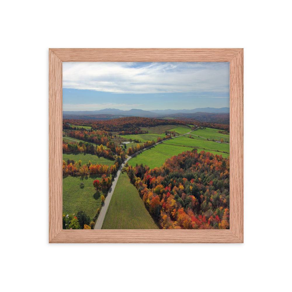 Craftsbury Hills - Framed photo paper poster