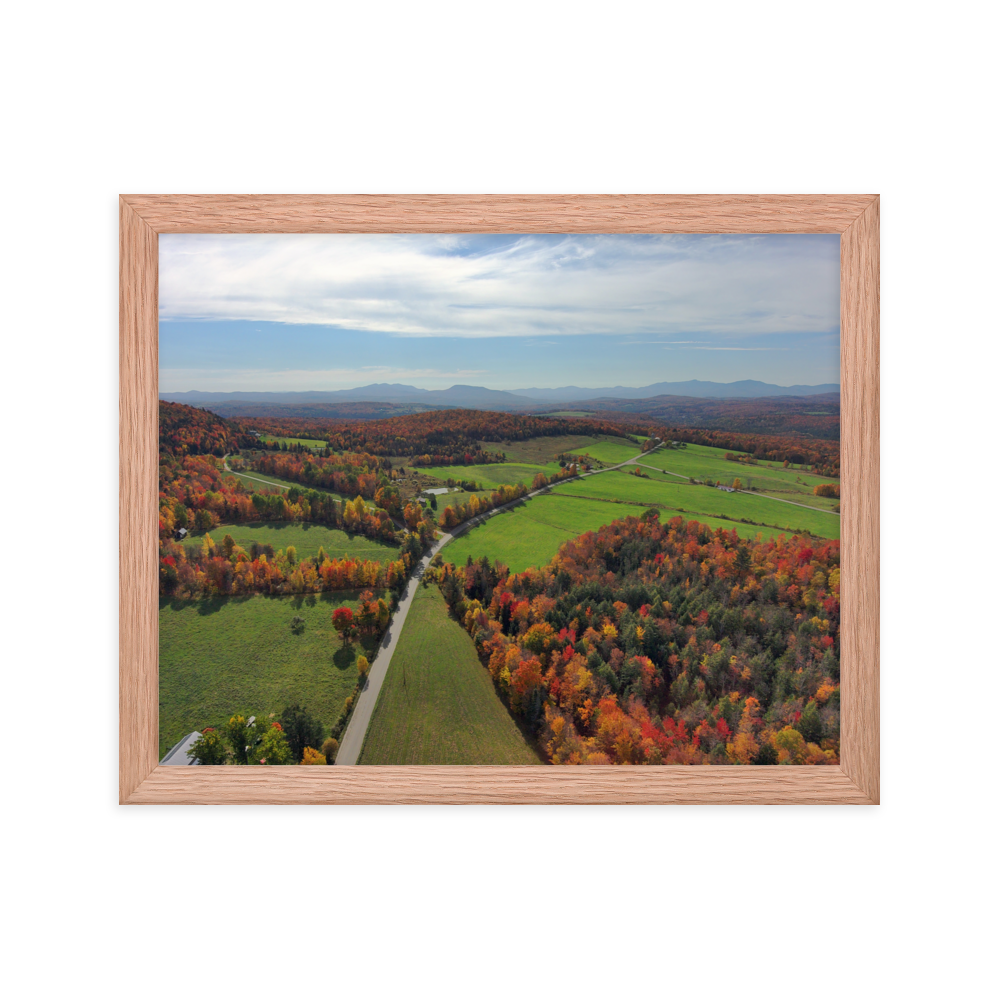 Craftsbury Hills - Framed photo paper poster