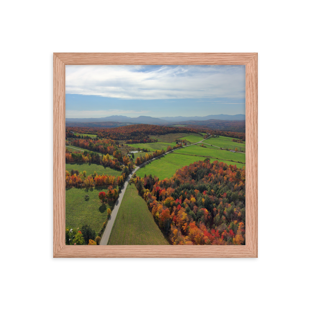 Craftsbury Hills - Framed photo paper poster