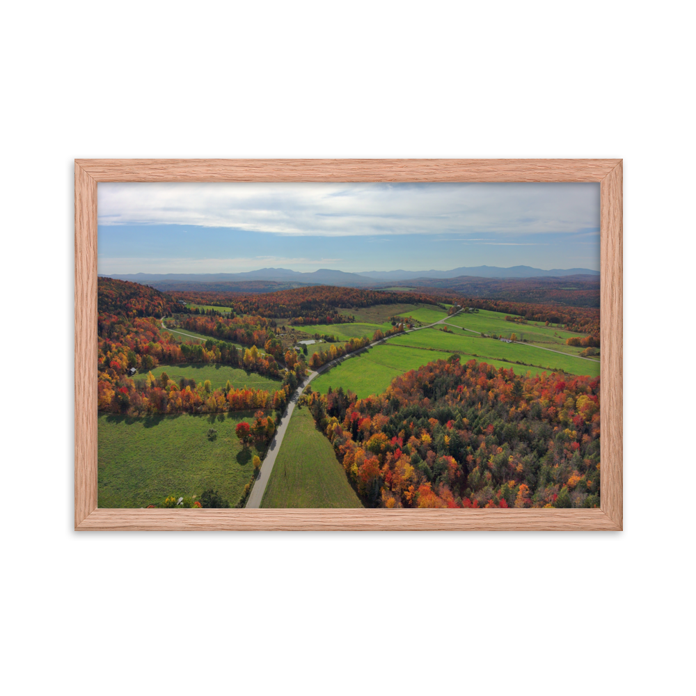 Craftsbury Hills - Framed photo paper poster