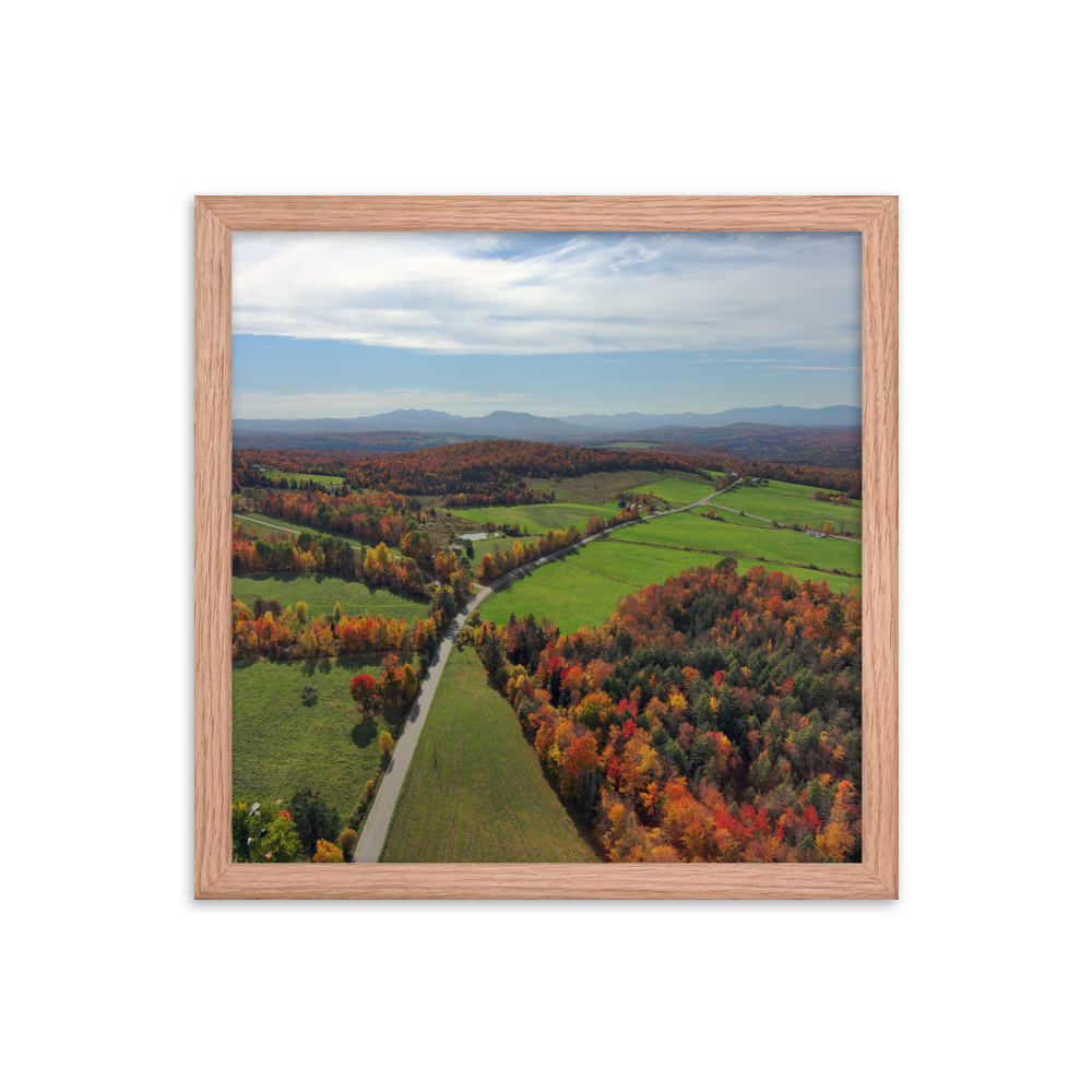 Craftsbury Hills - Framed photo paper poster