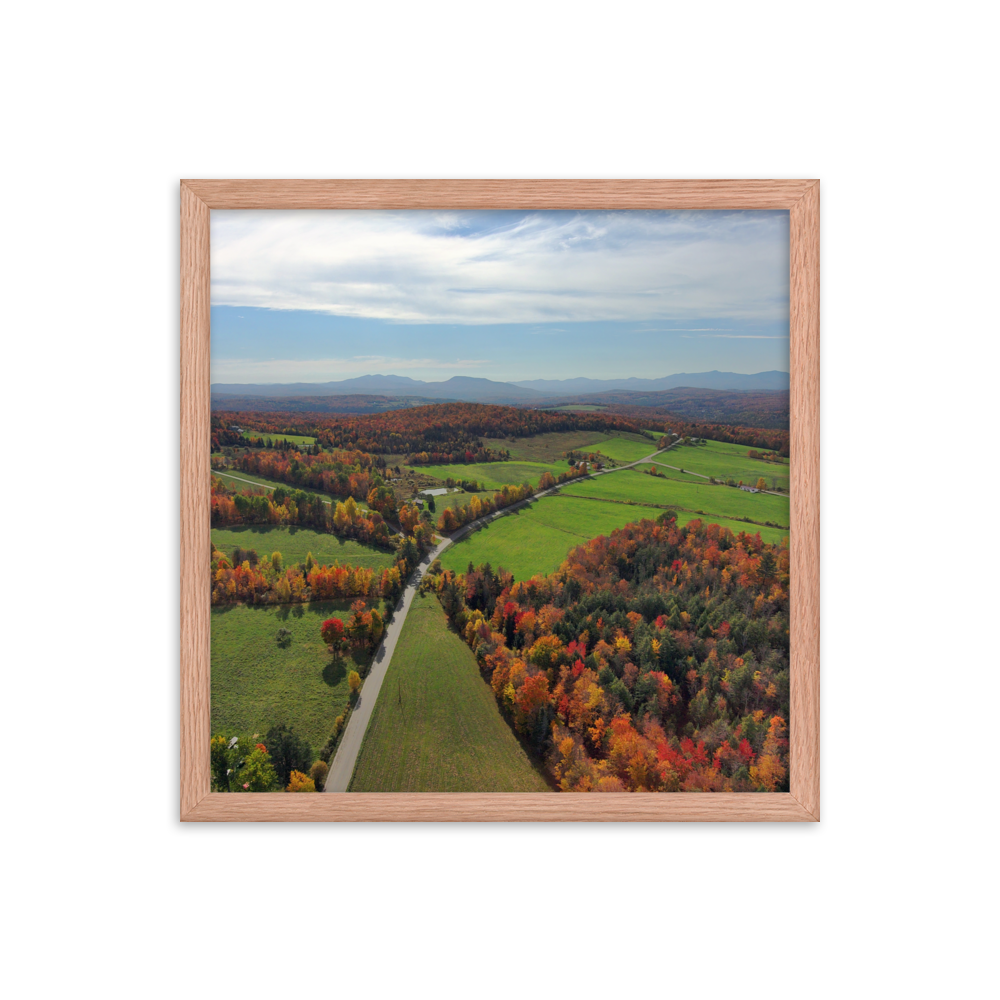 Craftsbury Hills - Framed photo paper poster
