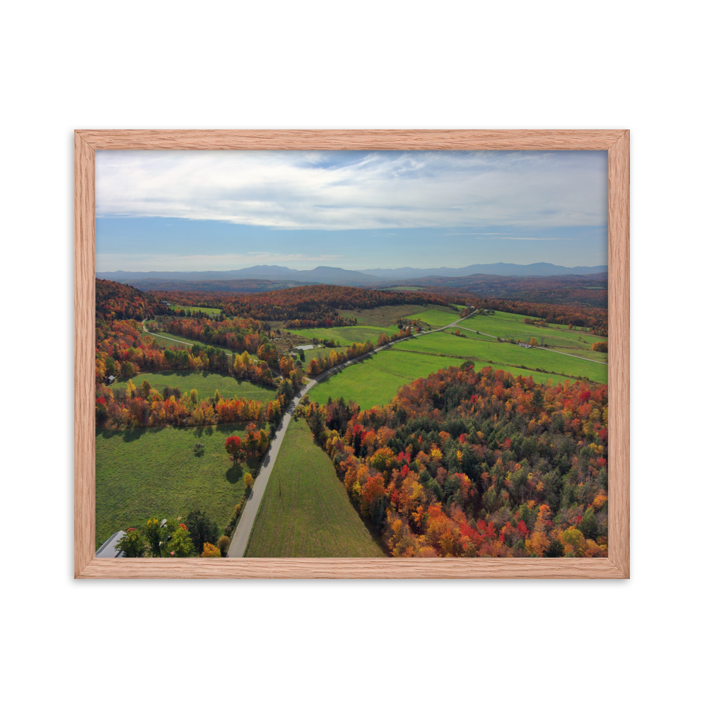 Craftsbury Hills - Framed photo paper poster