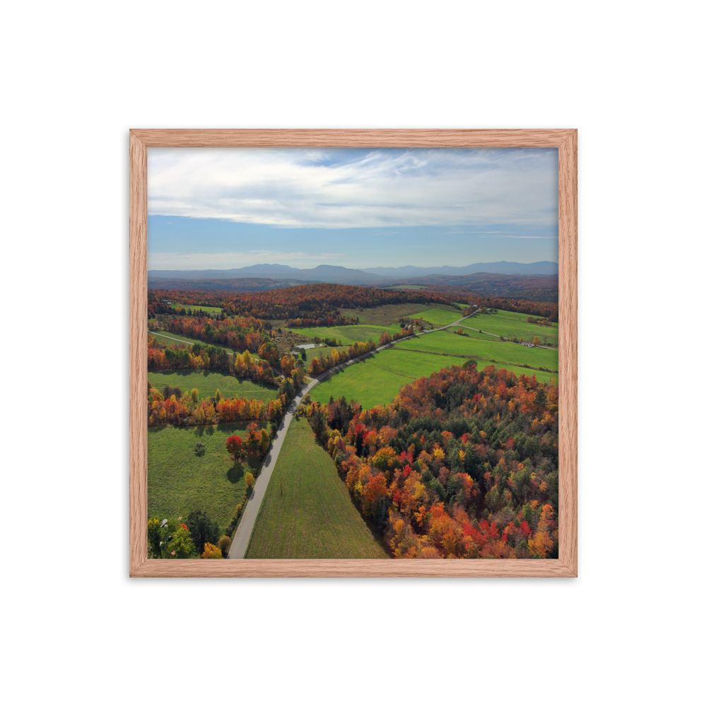Craftsbury Hills - Framed photo paper poster