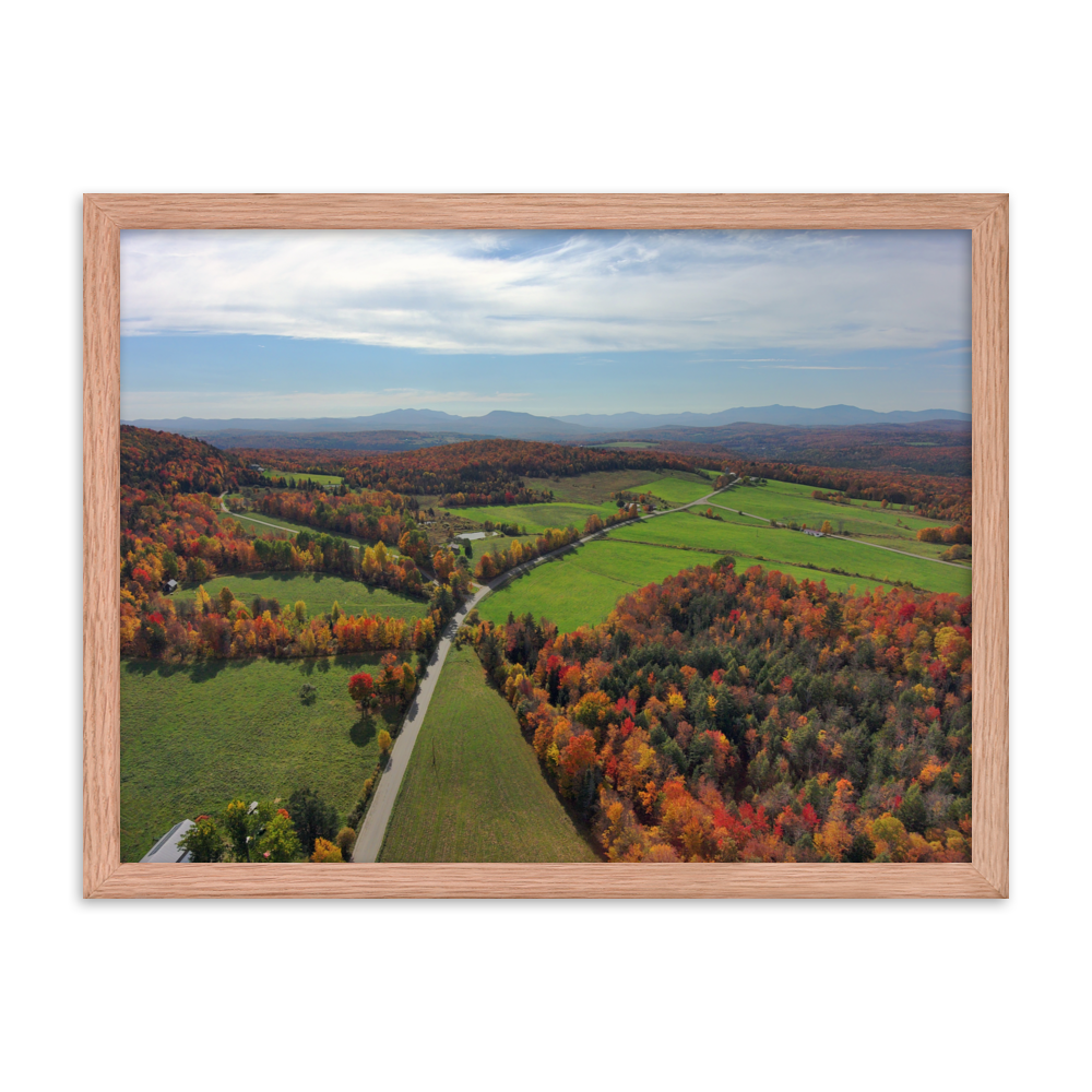Craftsbury Hills - Framed photo paper poster