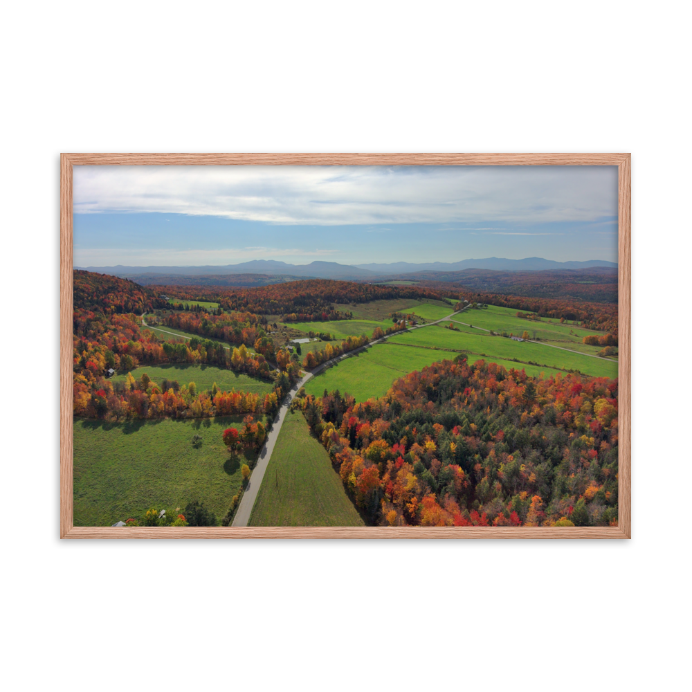 Craftsbury Hills - Framed photo paper poster